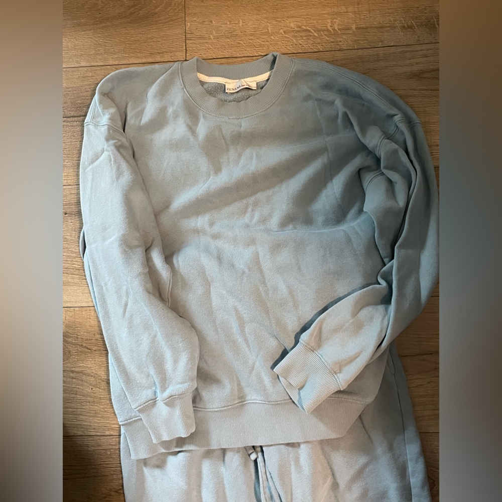 Zenana Outfitters Light Blue Jogger Set - Picture 6 of 8